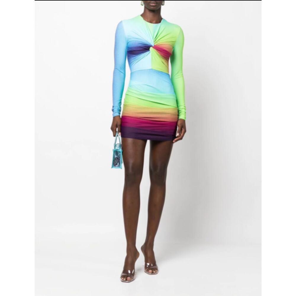 Alex Perry Halton Gradient Bodycon Mini Dress Stretch Jersey US 8